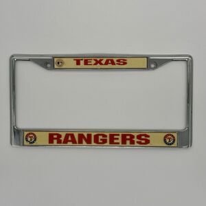 TEXAS RANGERS Chrome License Plate Frame Tag Cover Car/Auto - READ